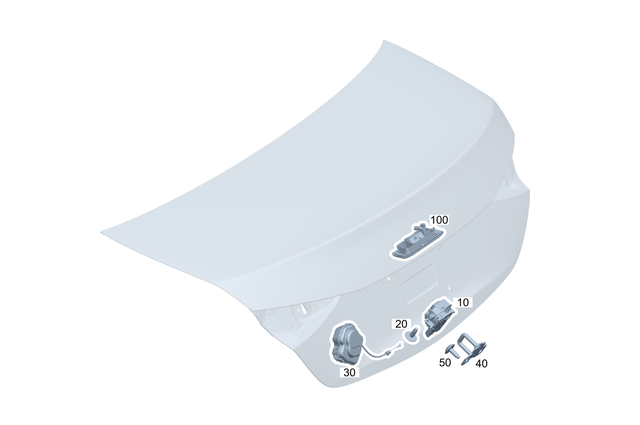 997504000 - Rear-End Door/Trunk Lid/Liftgate: Lock for Mercedes-Benz Image image