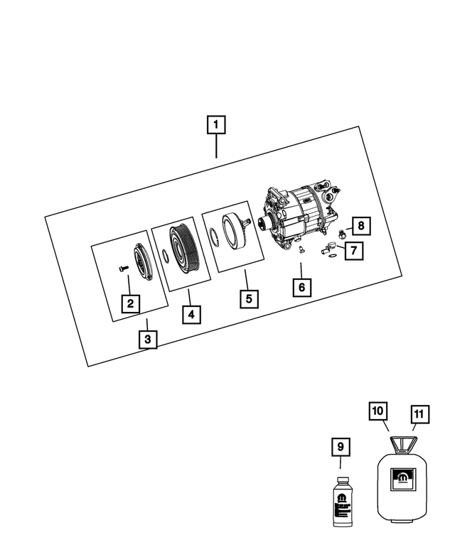 68382275AC - Air Conditioners and Heaters: Air Conditioning Compressor for Mopar Image