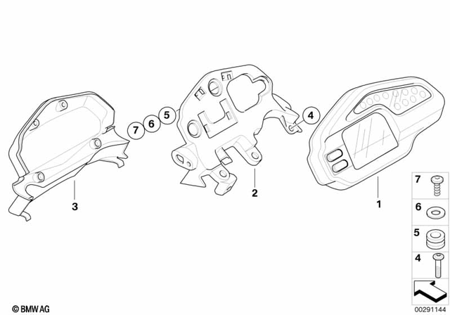 62117696889 - : Bracket F Instrument Cluster for BMW-Motorrad Image
