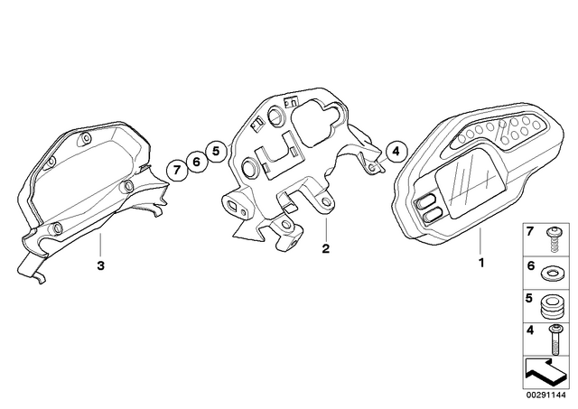 62117696889 - : Bracket F Instrument Cluster for BMW-Motorrad Image