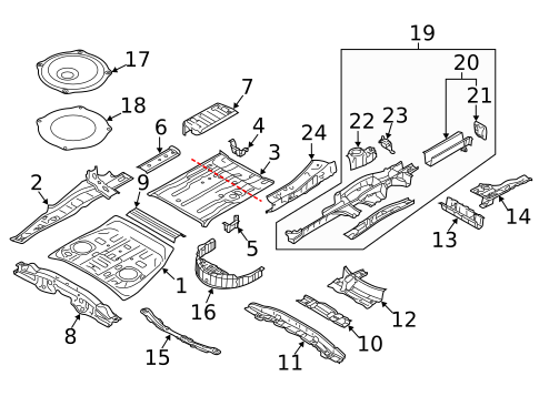 Rear Floor & Rails for 2024 Subaru Ascent #0