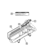 52110392AB - Wheels, Covers and Jacks: Jack Caution Label for Chrysler: 300 | Dodge: Charger, Magnum, Nitro | Jeep: Commander, Grand Cherokee, Liberty Image