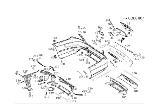 Rear Bumper for 2017 Mercedes-Benz S550e #0