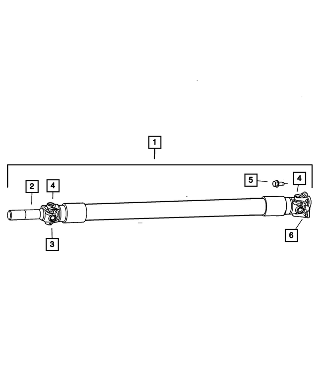 52105922AA - Propeller Shafts and U-Joints: Drive Shaft for Mopar Image