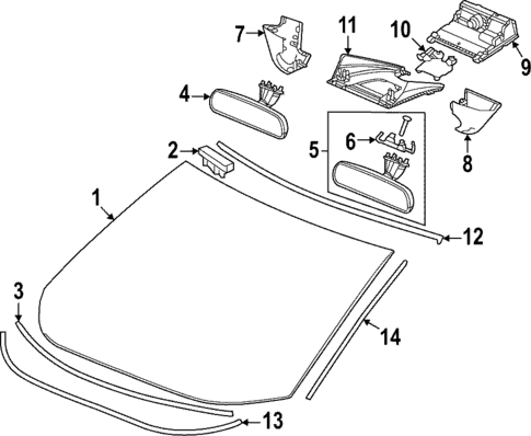 Glass - Windshield for 2024 Honda HR-V #0