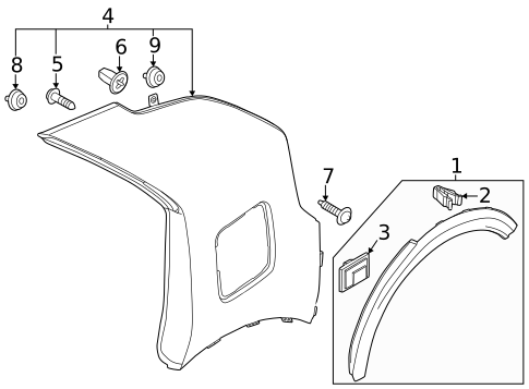 Exterior Trim - Quarter Panel for 2023 Kia Niro #0