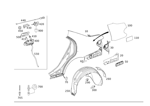 Rear Fender for 2014 Mercedes-Benz E400 #0