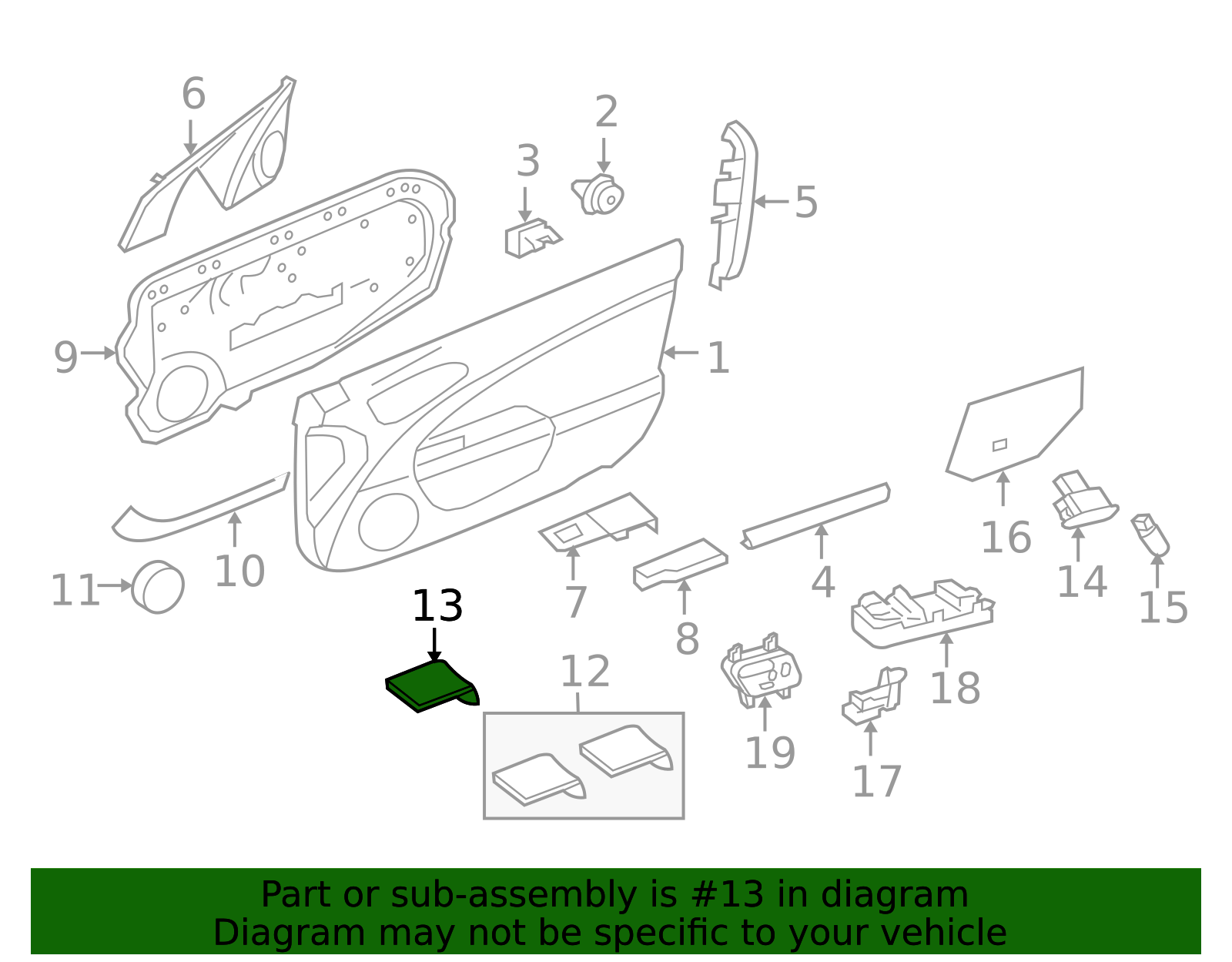 C2P17645 - High-Quality Door Panel Insert for 2008-2015 Jaguar ...
