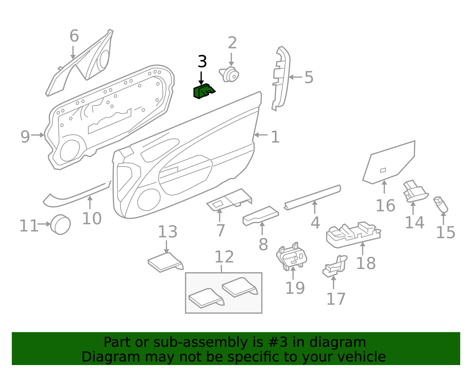 2007-2021 Jaguar Door Trim Panel Clip C2S32654 | OEM Parts Online
