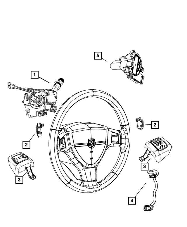 56049424AI - Electrical: Steering Wheel Wiring for Mopar Image image