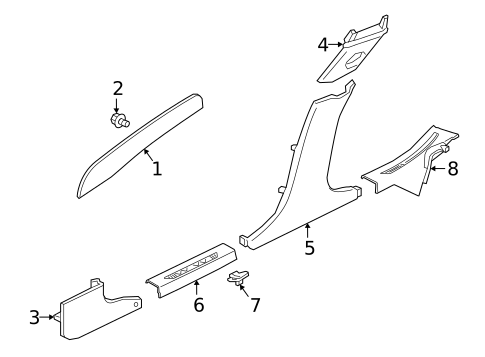 Interior Trim - Pillars for 2017 Jaguar XE #0