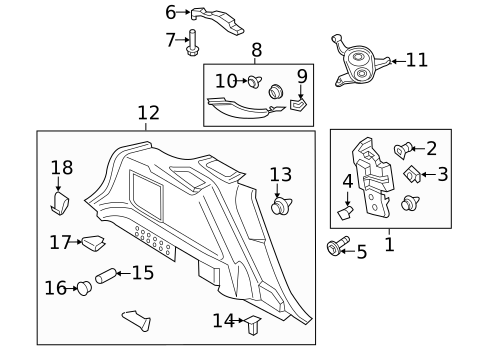 Interior Trim - Quarter Panels for 2020 Lincoln Nautilus #0