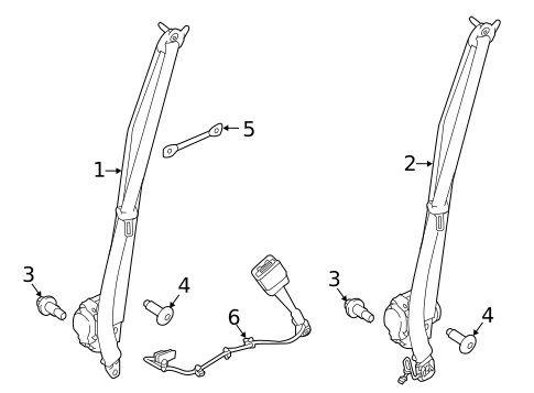 Front Seat Belts for 2017 Land Rover Discovery Sport #0