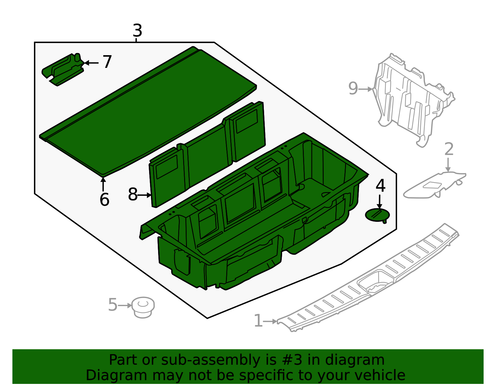 Genuine Rear Floor Luggage Box Assembly (r53 Pathfinder) - 84975