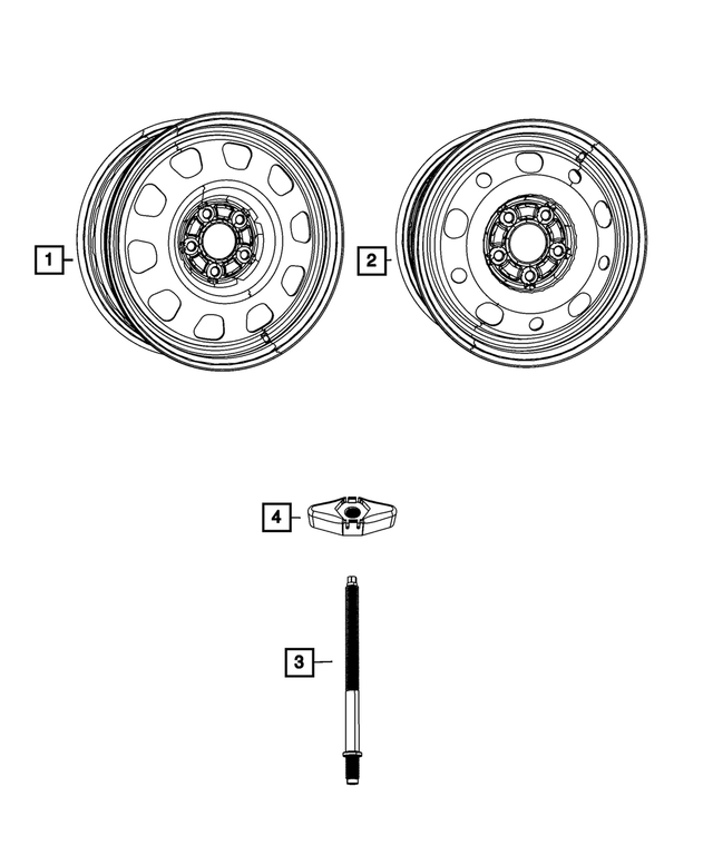 5105876AA - : Spare Wheel Stud for Mopar Image