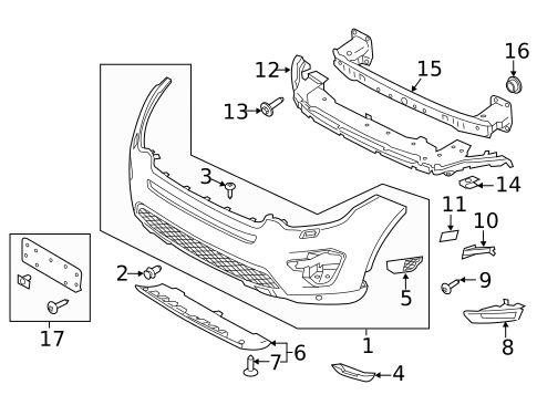 Bumper & Components - Front for 2017 Land Rover Discovery Sport #1