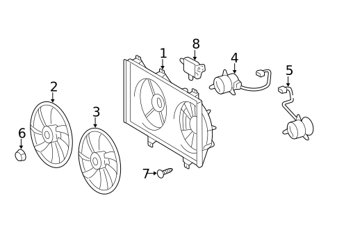 Cooling Fan for 2015 Toyota Camry #0