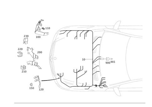 Engine Cable Harness, Body Mounted for 2006 Mercedes-Benz CL65 AMG #0