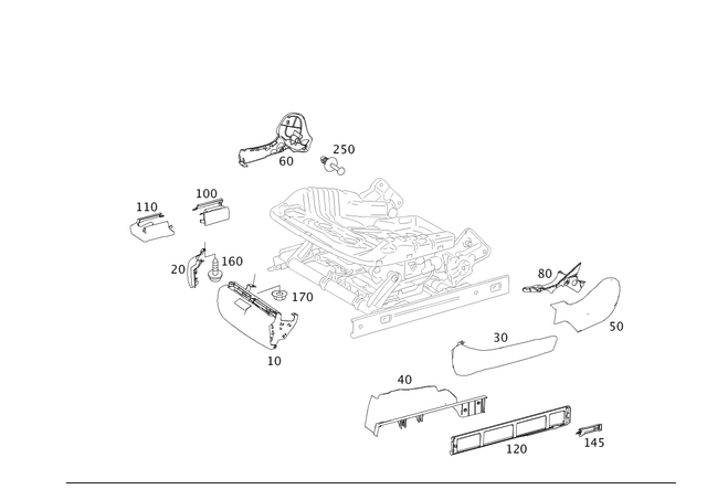 2169100618 - Driver Seat: Cover for Mercedes-Benz: CL550, CL600, CL63 AMG, CL65 AMG Image image