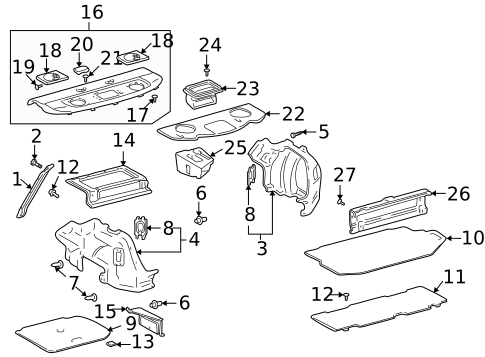 Interior Trim - Rear Body for 2002 Toyota Prius #0