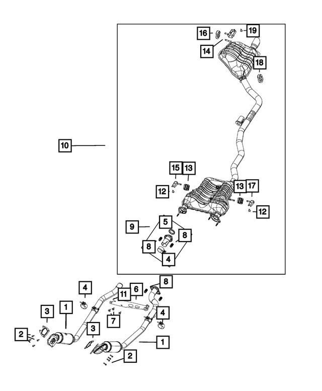 68084691AA - Exhaust: Exhaust Bracket And Isolator for Mopar Image