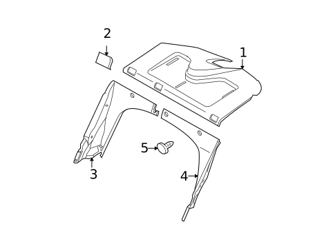 Interior Trim - Rear Body for 2011 Nissan Versa #2