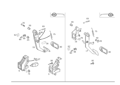 Pedal Assembly with Bearing for 2004 Mercedes-Benz S55 AMG #0