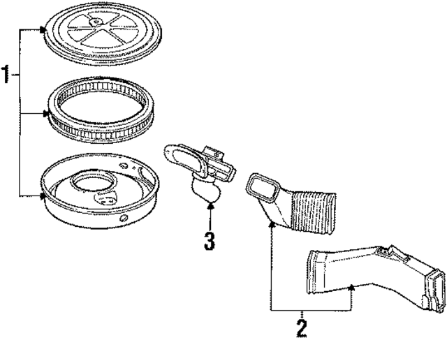 E5TZ9600CA - Engine: Air Cleaner Assembly for Ford: Bronco II, Ranger Image