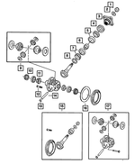 5086911AC - Rear Axle; American Axle 292 MM Single Rear Wheel; Differential and Drive Line: Pinion Shaft Shim Kit for Dodge: Ram 1500, Ram 2500, Ram 3500 | Ram: 2500, 3500 Image
