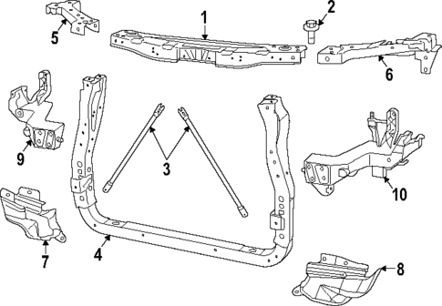 Radiator Support for 2014 Jeep Grand Cherokee #0