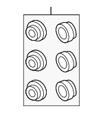 95535191520 - Brakes: Caliper Bushing for Porsche: Cayenne, Macan, Panamera, Taycan Image