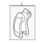 971698151AE - Brakes: Brake Pads for Porsche: Cayenne, Macan, Panamera Image