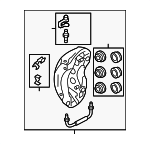 7PP615150AR - Brakes: Caliper for Porsche: Cayenne, Panamera Image