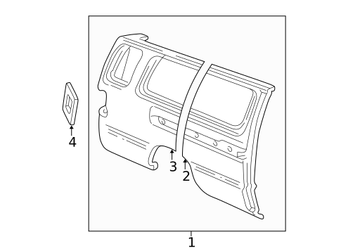 Side Panel for 1998 Ford E-250 Econoline #0