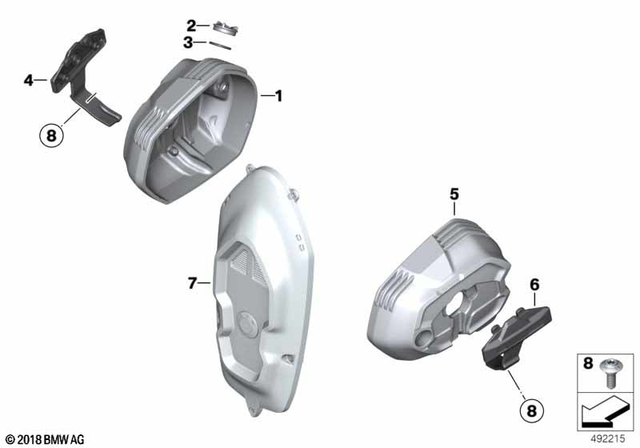 11128395866 - : Ignition Coil Cover, Right for BMW-Motorrad Image