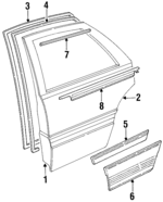 MB517551 - : Door Weather-Strip for Mitsubishi: Galant Image