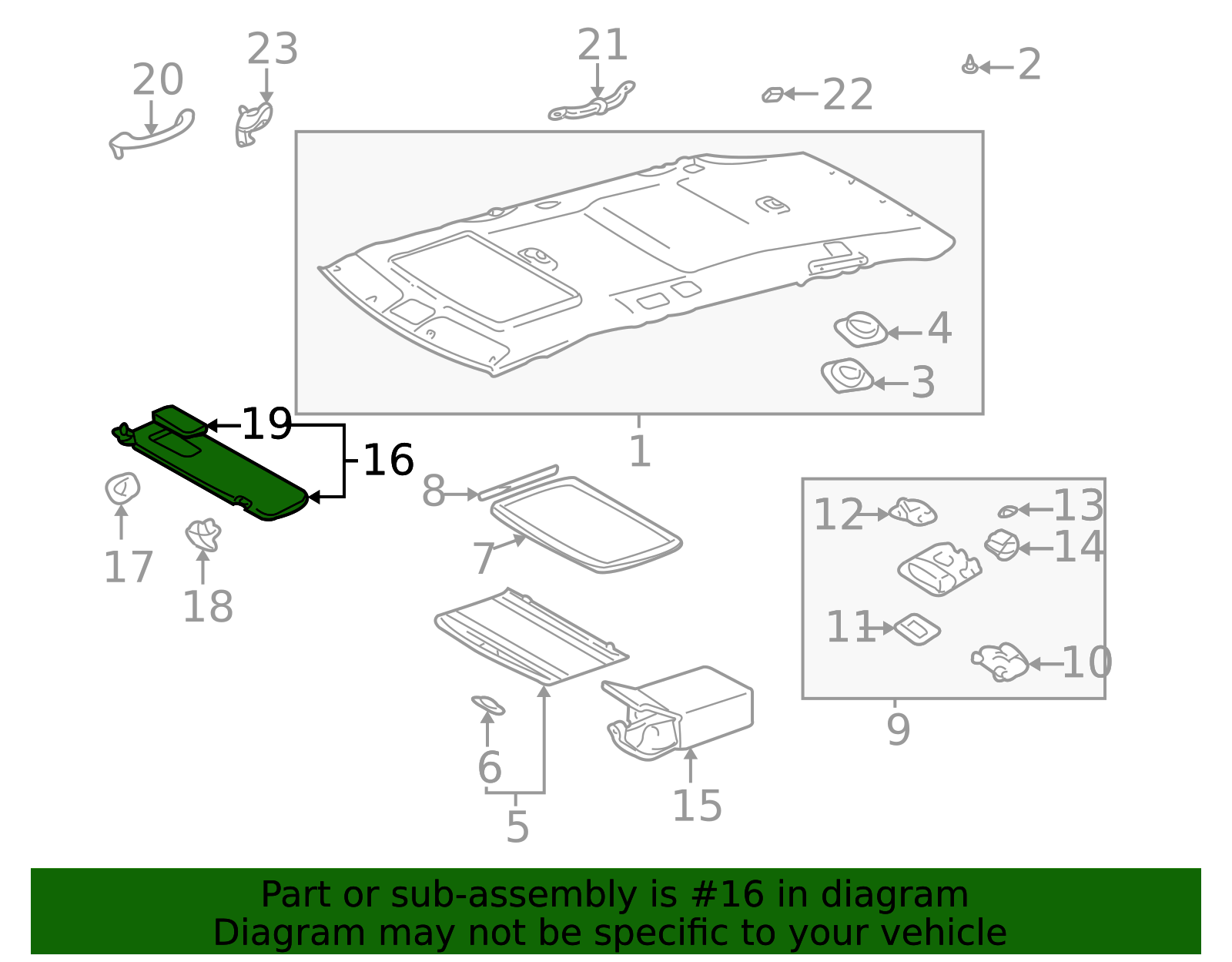 74320-08021-A0 - Sun Visor 2001-2003 Toyota Sienna | Longo Toyota