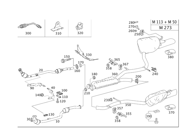 2194900819 - Exhaust System: Exhaust Pipe for Mercedes-Benz: CLS550 Image image