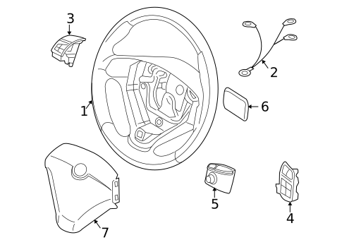 Steering Wheel & Trim for 2009 Volvo V50 #0