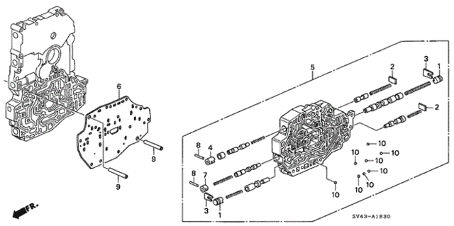AT Secondary Body (V6) for 1995 Honda Accord #0