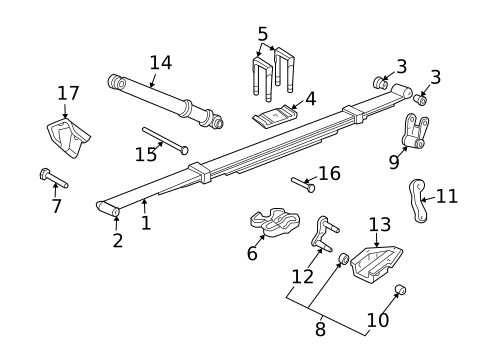 Rear Suspension for 1996 Dodge B3500 #0