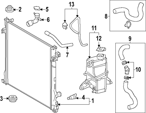 Radiator & Components for 2024 Lexus TX350 #0