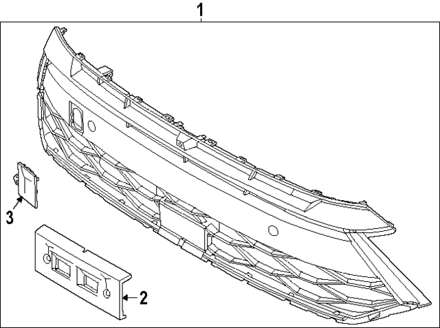 86350L1BR0PNF - : Grille Assembly for Hyundai Image