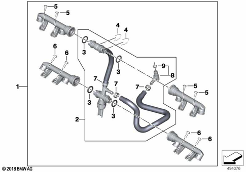 Injector Nozzles and Lines for 2020 BMW-Motorrad S 1000 R #1
