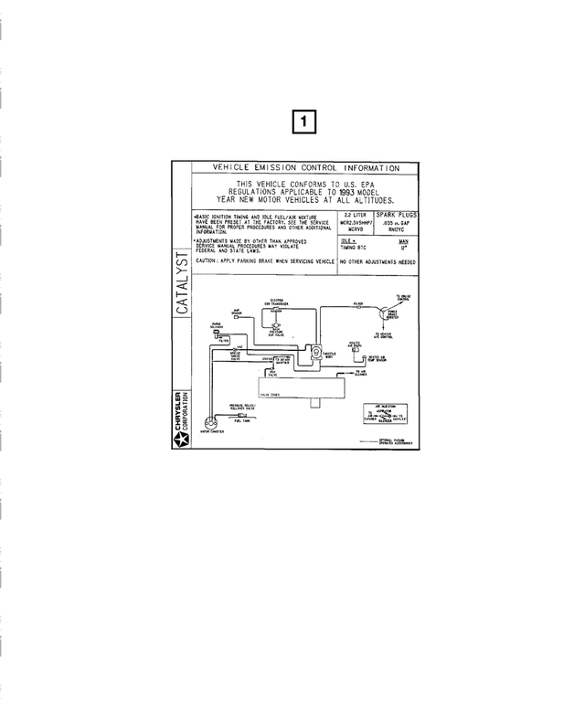 4591806AA - Emission Systems: Emission Label for Mopar Image image