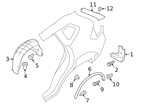 Exterior Trim - Quarter Panel for 2019 Nissan Rogue #0