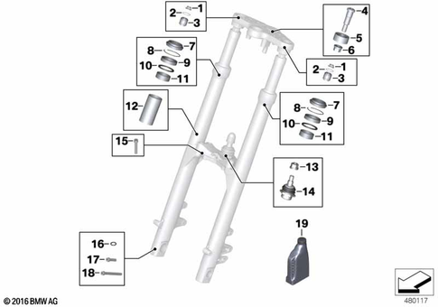 Service of Telescopic Forks for 2012 BMW-Motorrad R 1200 RT #0