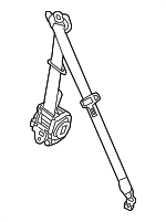 19302810 - : Medium Cashmere Passenger Seat Belt with Retractor for GM Image