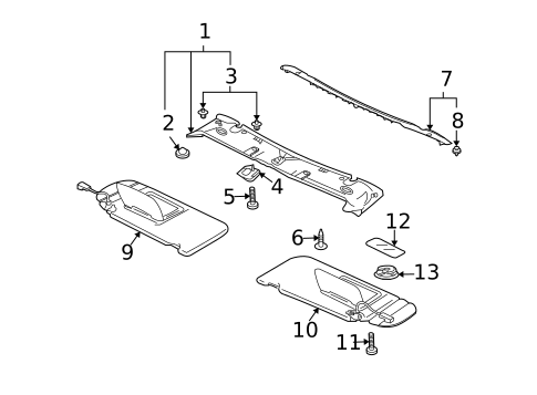 Interior Trim - Roof for 2009 Mitsubishi Eclipse #0