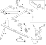 MB3Z18A161B - : 2024 Ford Ranger - Suspension Shock Absorber Mount for Ford: Ranger Image